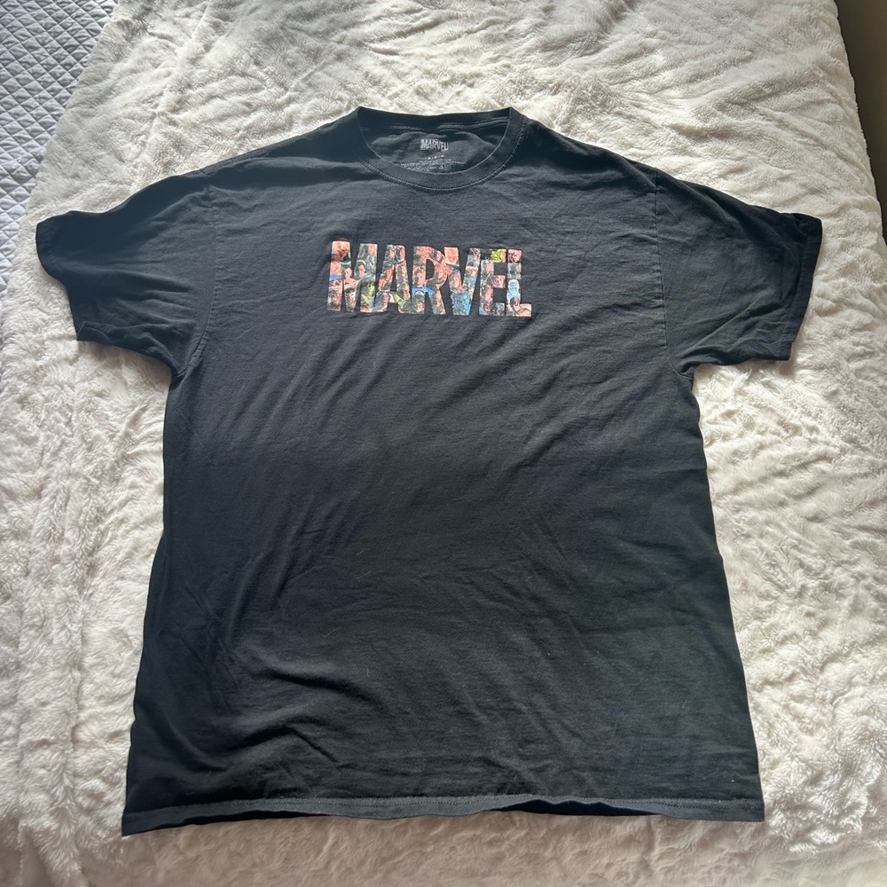 Marvel Comics character logo t-shirt